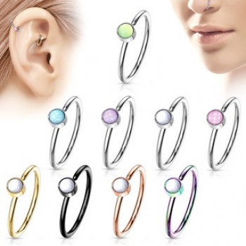 Illuminating Stone Nose Hoop Cartilage Ear Ring